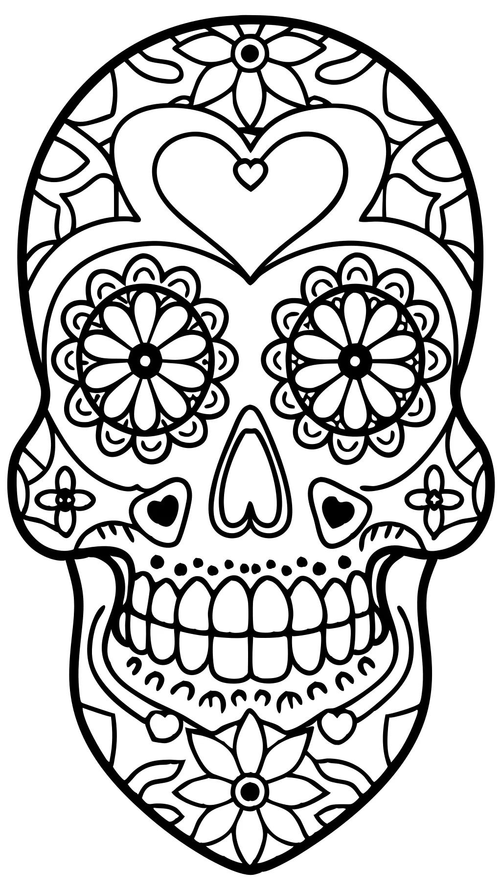 sugar skull coloring page